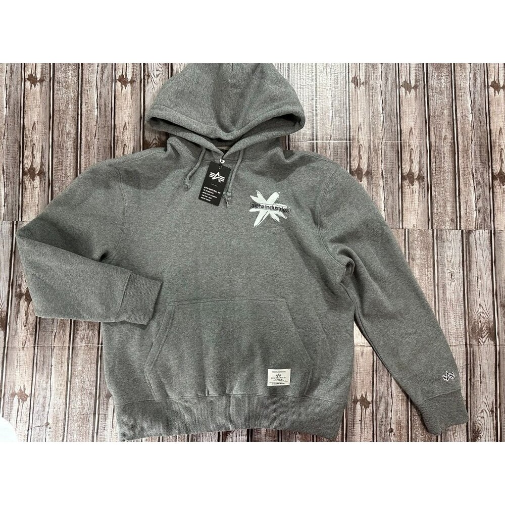 Alpha Industries Essential Hoodie color Charcoal Heather Size M NWT